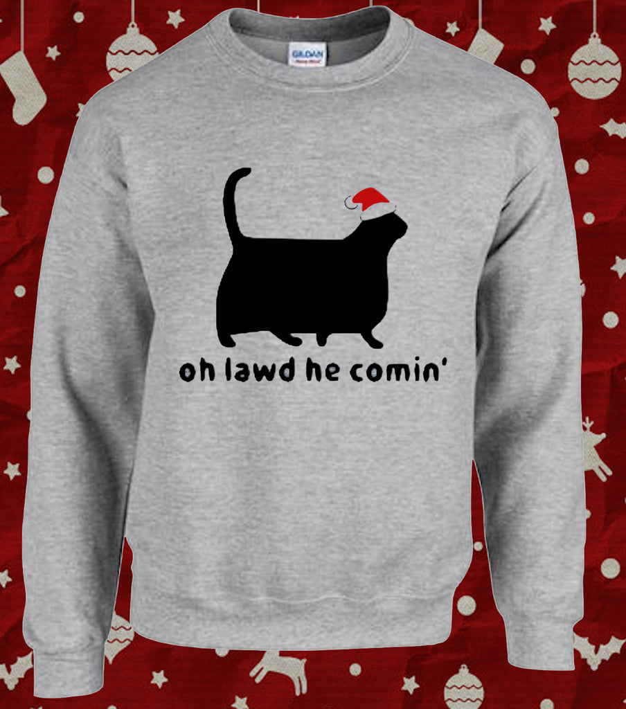 Funny Cheeky Tabby Cat Christmas Tree Destroyer Jumper Holiday Sweater for Cat Lovers (Copy)