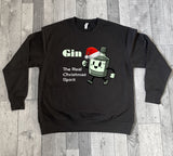 Gin The Real Christmas Spirit Funny Gin Lover Christmas Sweatshirt Jumper