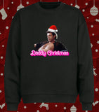 Jeff Goldblum Daddy Christmas Jumper Fun Holiday Sweater with Santa Hat Design