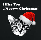 Hiss You A Merry Christmas Funny Cheeky Tabby Cat Christmas Jumper Holiday Sweater for Cat Lovers