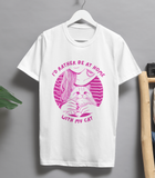 I'd Rather Be at Home with My Cat T-Shirt – Cute Cat Lady Oversized Graphic Tee
