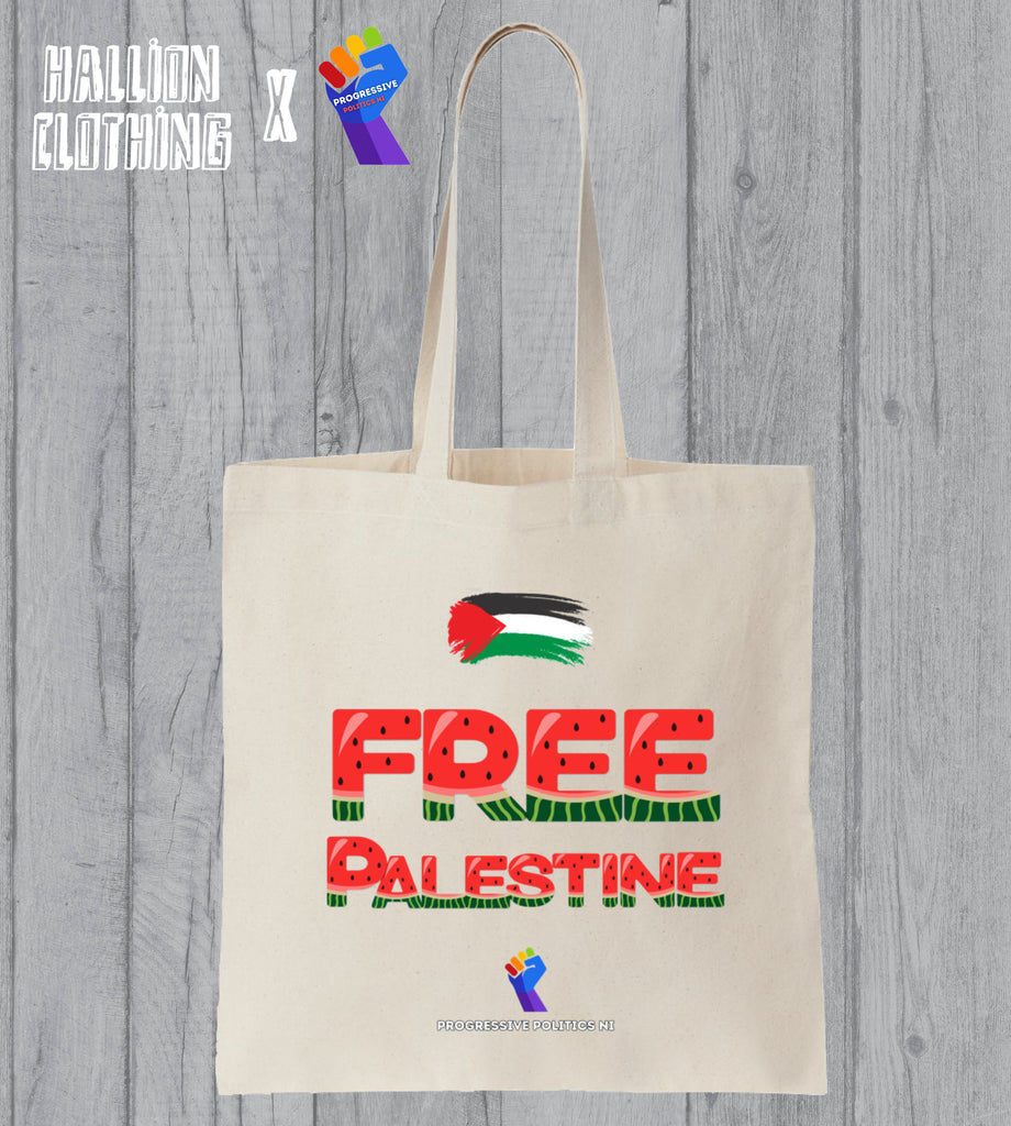 Free Palestine Watermelon PPNI Cotton Tote Bag