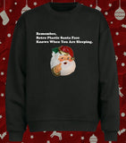 Funny Vintage Plastic Santa Claus Face Christmas Jumper Quirky & Sinister Holiday Sweater