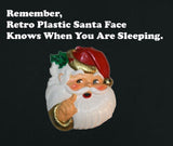 Funny Vintage Plastic Santa Claus Face Christmas Jumper Quirky & Sinister Holiday Sweater