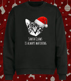 Funny Cheeky Tabby Cat Santa Claws Christmas Jumper Holiday Sweater for Cat Lovers