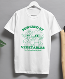 Powered by Vegetables Unisex T-Shirt – I Don't Eat Anything That Farts Slogan Tee for Vegans and Vegetarians