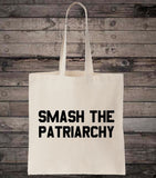 Feminist Smash The Patriarchy Feminism Slogan Cotton Shopping Tote Bag