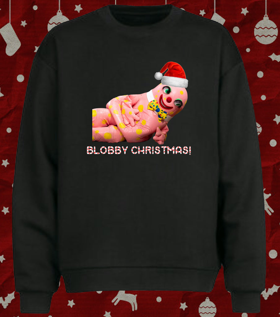 Mr Blobby Funny Christmas 1990s Aesthetic Xmas Sweater Jumper