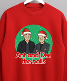 Ant and Dec The Halls Geordie Funny Unisex Christmas Crew Neck Sweater Jumper