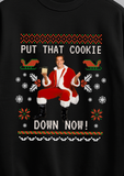 Arnie Jingle All the Way Movie Put the Cookie Down Funny Christmas Crew Neck Sweater Jumper