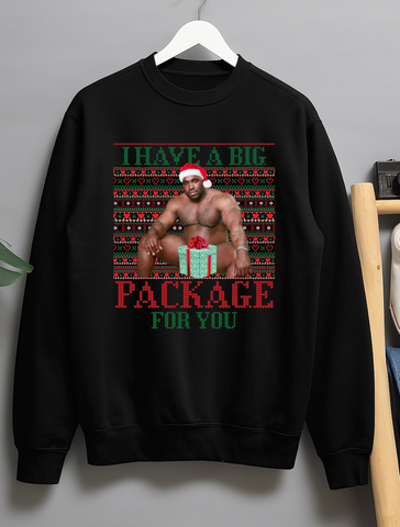 I Have a Big Package for You Barry Wood on a Bed Meme Unisex Christmas Sweatshirt Jumper Secret Santa Gift