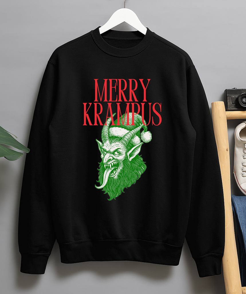 Krampus Folk Horror Scary Goth Christmas Sweater Jumper Unisex