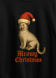 Medieval Marginalia Funny Cat King in Santa Hat Unisex Christmas Sweater Jumper