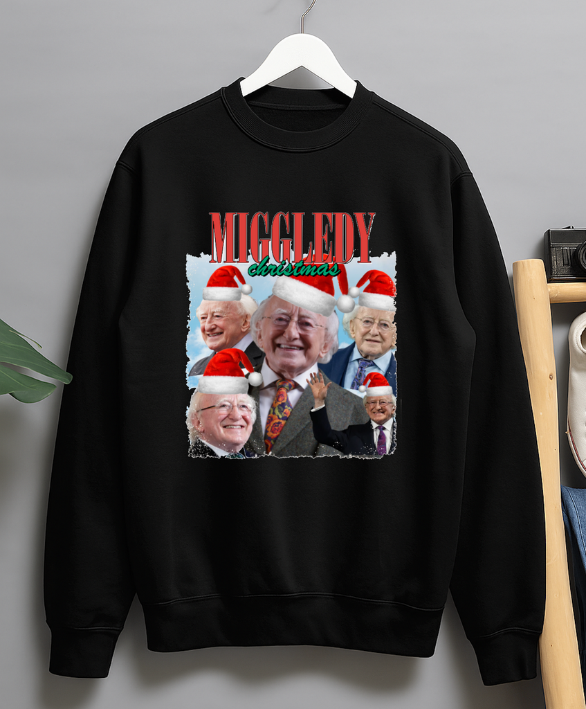 Michael D Higgins Miggledy Irish President Funny Unisex Christmas Sweater Jumper