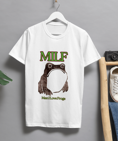 MILF Man I Love Frogs T-Shirt – Matsumoto Hoji Frog Graphic Tee | Funny Frog Lover Shirt