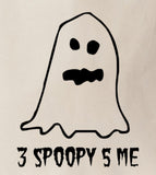 3 Spoopy 5 Me Halloween Trick or Treat Cotton Tote Bag