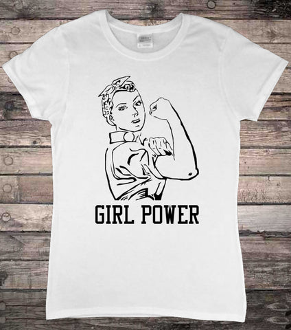 Girl Power Rosie the Riveter Feminism T-Shirt