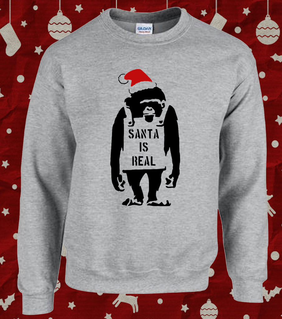 Santa is Real Banksy Money Christmas Jumper