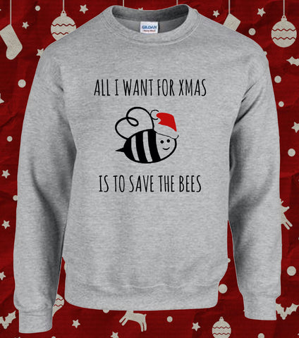 Christmas Save The Bees VSCO Girl Sweater Jumper