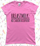 No Carbon Boobprint World Breastfeeding Week T-Shirt