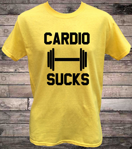 Cardio Sucks Weightlifting Gym T-Shirt