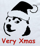 Doge Dogo Christmas Santa Claus Hat Xmas Dog T-Shirt
