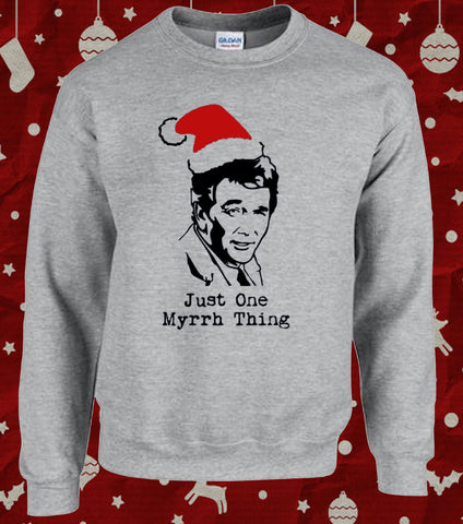 Columbo Just One More Thing Peter Falk Funny Christmas Sweater Jumper