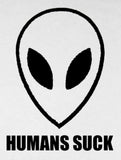 90s Alien Head Humans Suck Grunge Ladies T-Shirt