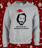 Keanu Reeves Funny Christmas Sweater Jumper