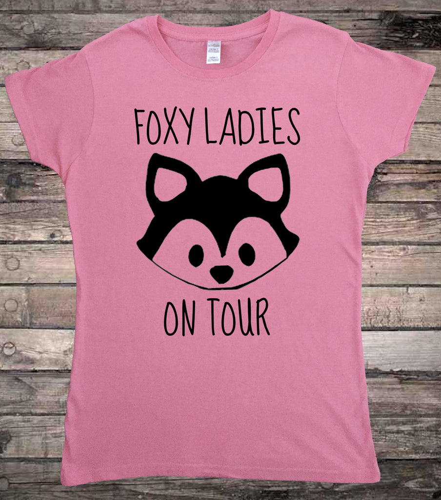 Foxy Ladies On Tour Customisable Hen Party Ladies Holiday T-Shirt