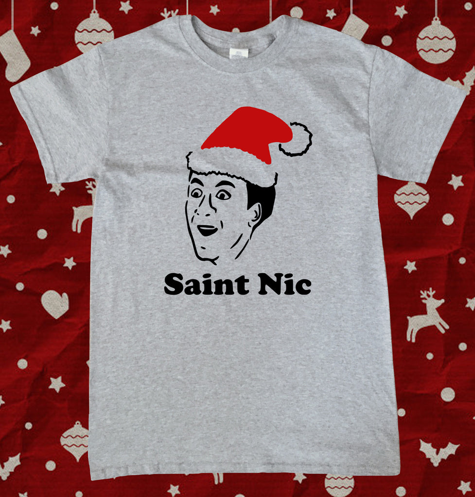 Christmas Saint Nic Cage Funny T-Shirt