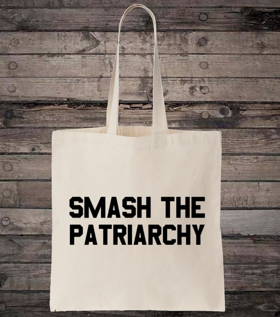 Feminist Smash The Patriarchy Feminism Slogan Cotton Shopping Tote Bag