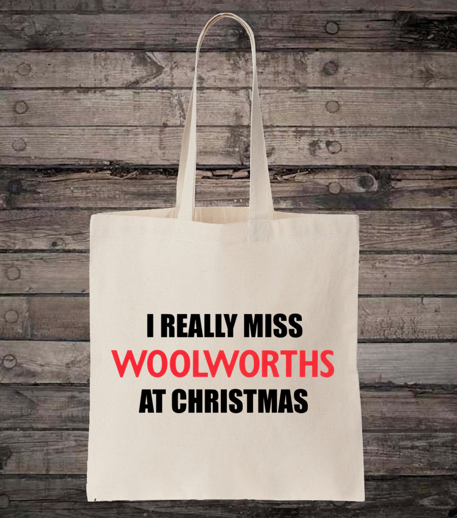 Christmas I Really Miss Woolworths Funny 1980s 1990s Retro Tote Bag