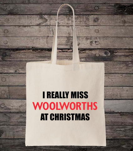 Christmas I Really Miss Woolworths Funny 1980s 1990s Retro Tote Bag